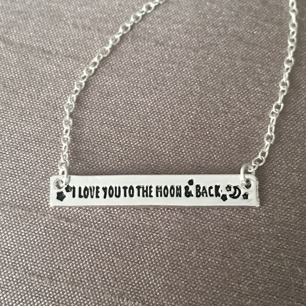 Silver I Love You To The Moon And Back Necklace NWT